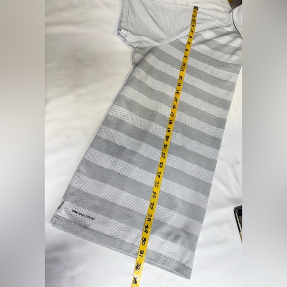 NIKE Men's Tonal Cooling beige and gray striped Polo Shirt size XXL - Picture 14 of 14